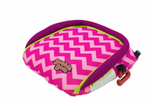 BubbleBum Inflatable Car Booster Seat in Cotton Candy/Raspberry