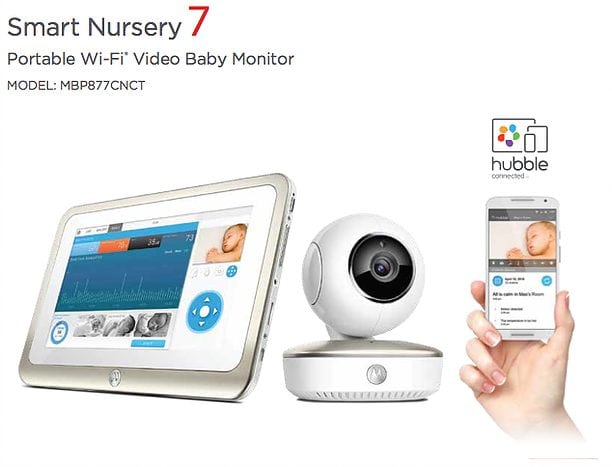 Motorola Smart Nursery 7 Portable Wi-Fi Video Baby Monitor
