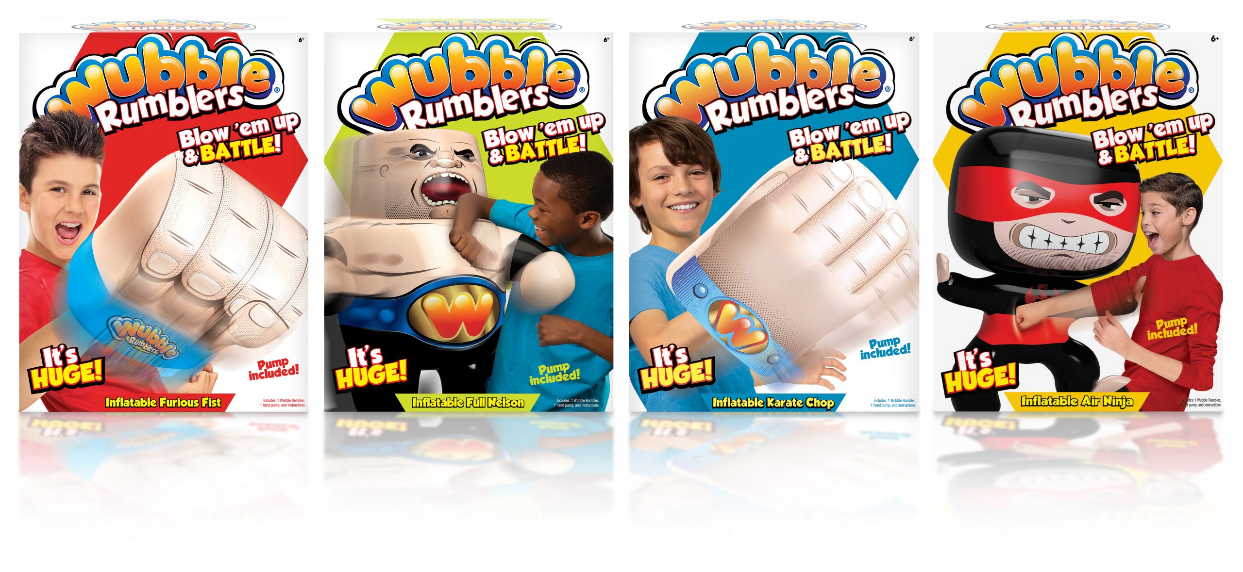 WUBBLE Ball Rumblers FURIOUS FIST Hand Inflatable Blow Up & Pump Included 