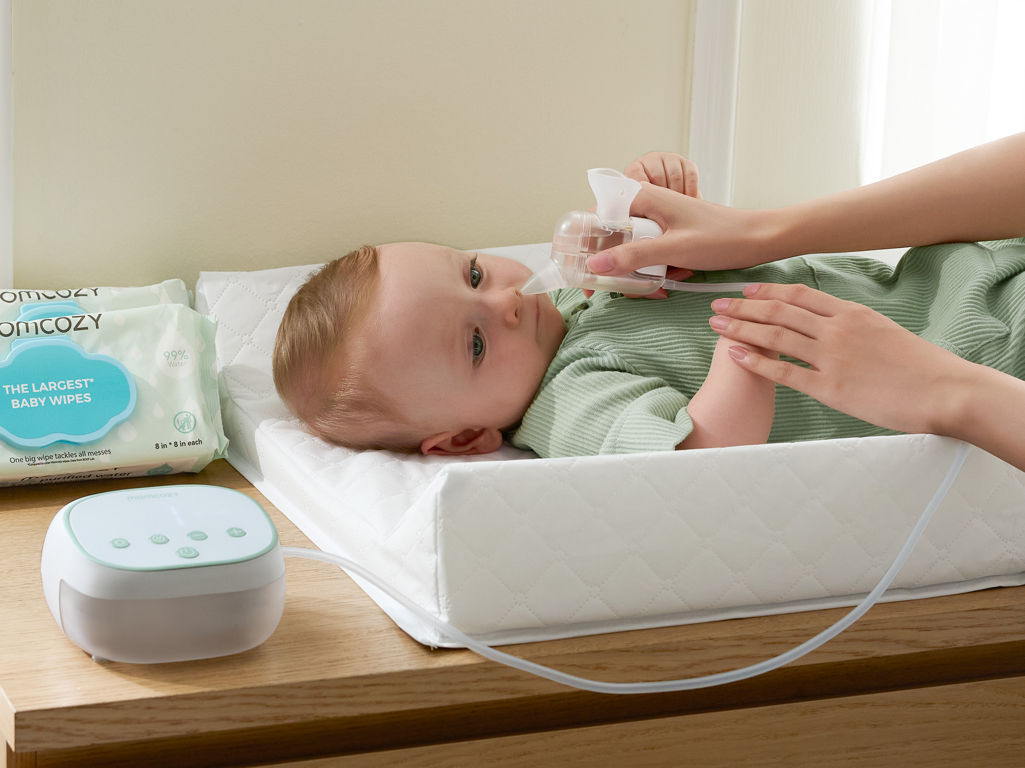 Momcozy BreezyClear Pro™ 2-in-1 Spray & Suction Electric Nasal Aspirator