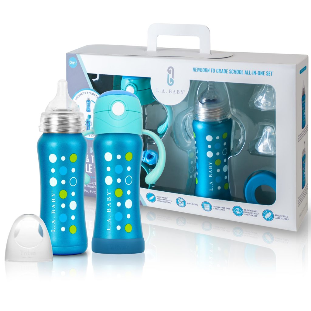 L.A. Baby's Ultimate 9oz Stainless Steel Baby Bottle ...