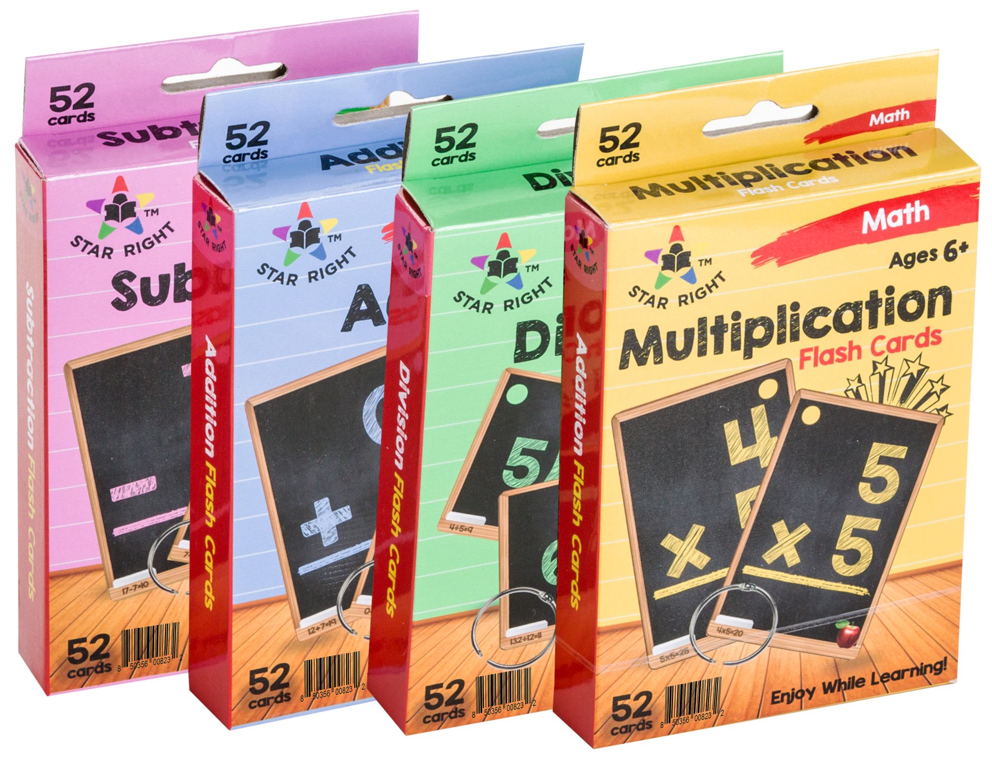 Star Right Multi Math Flashcards Pack