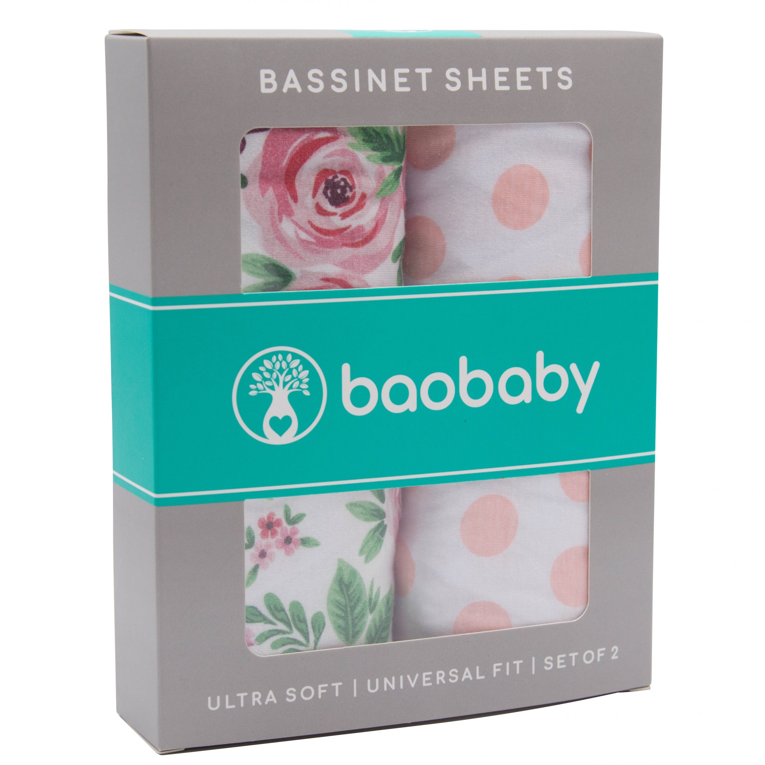 BaoBaby Fitted Bassinet Sheets