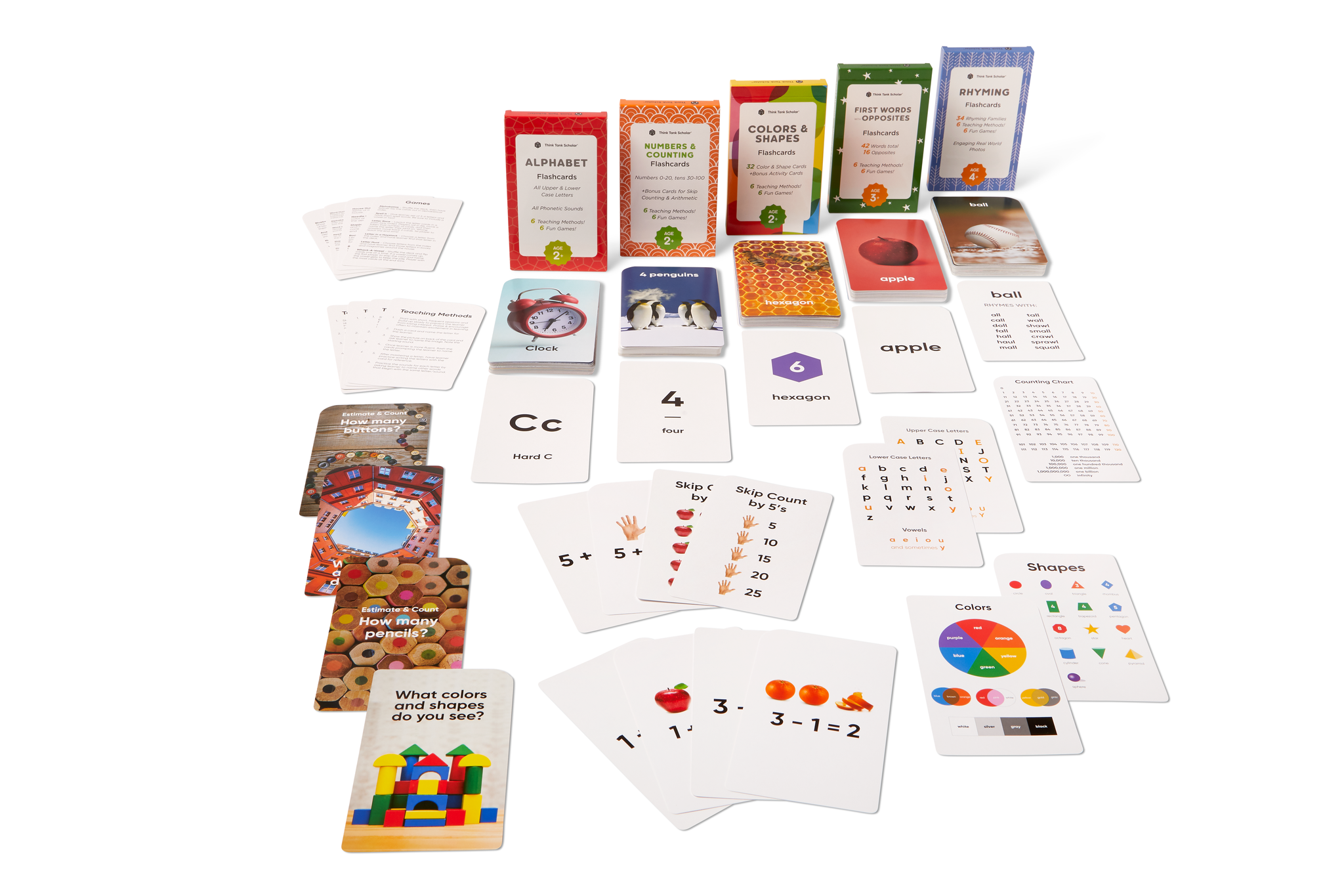 Preschool Flash Cards Learning Bundle