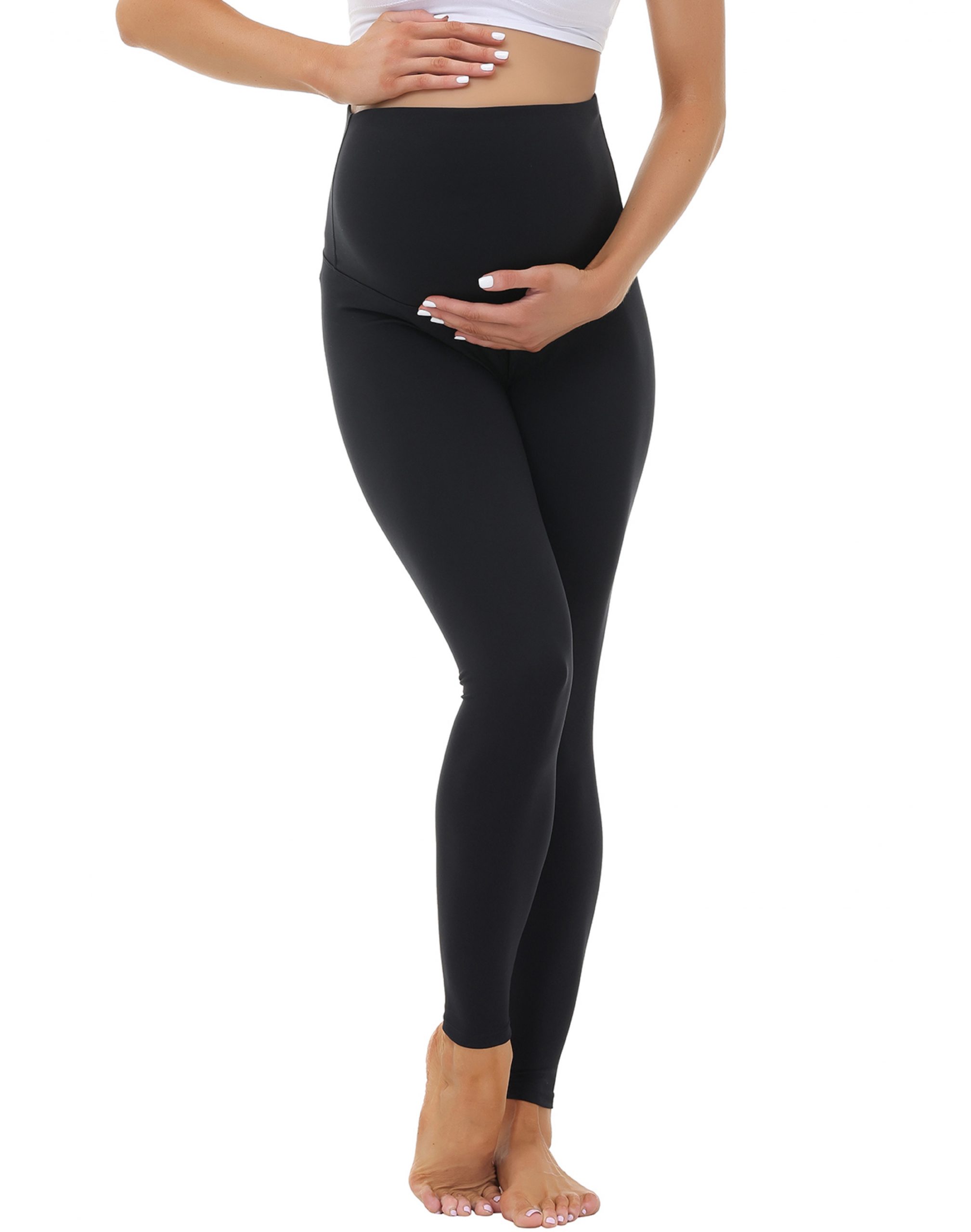 HOFISH Women’s Maternity Pants High Waisted Leggings Pregnancy Sports Yoga Tight Pants