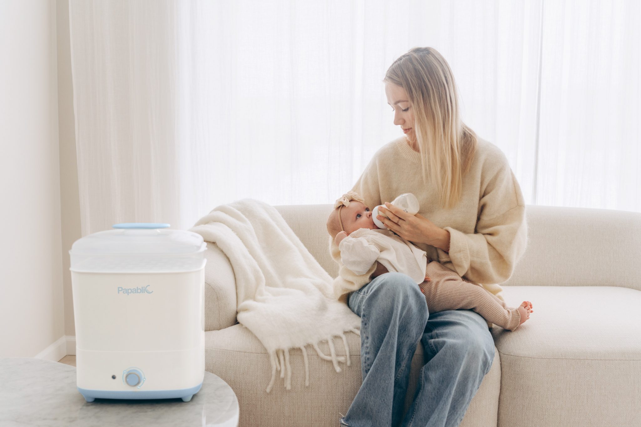 Papablic Baby Bottle Steam Sterilizer and Dryer Best for Baby NAPPA