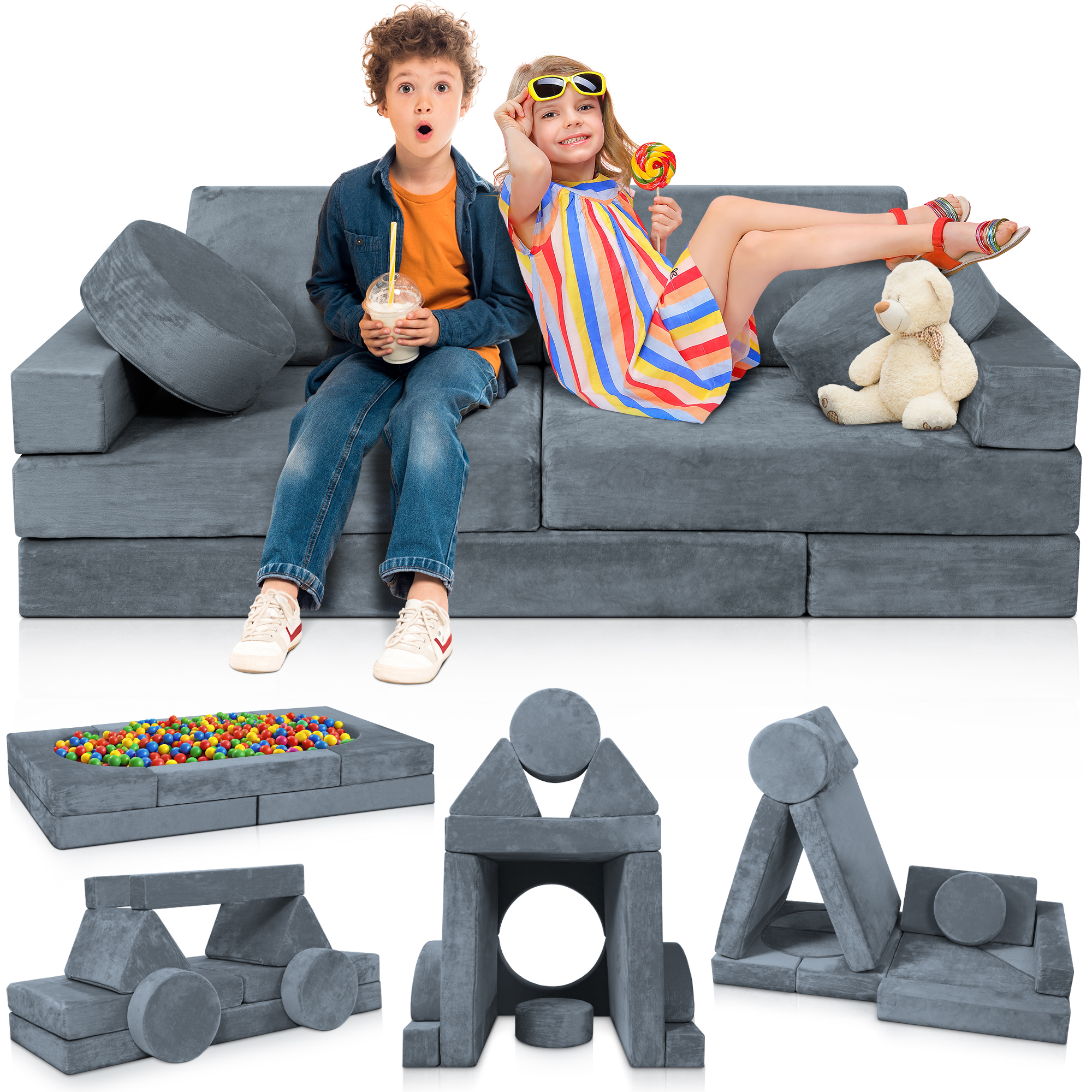 Lunix LX15 14pcs Modular Kids Couch